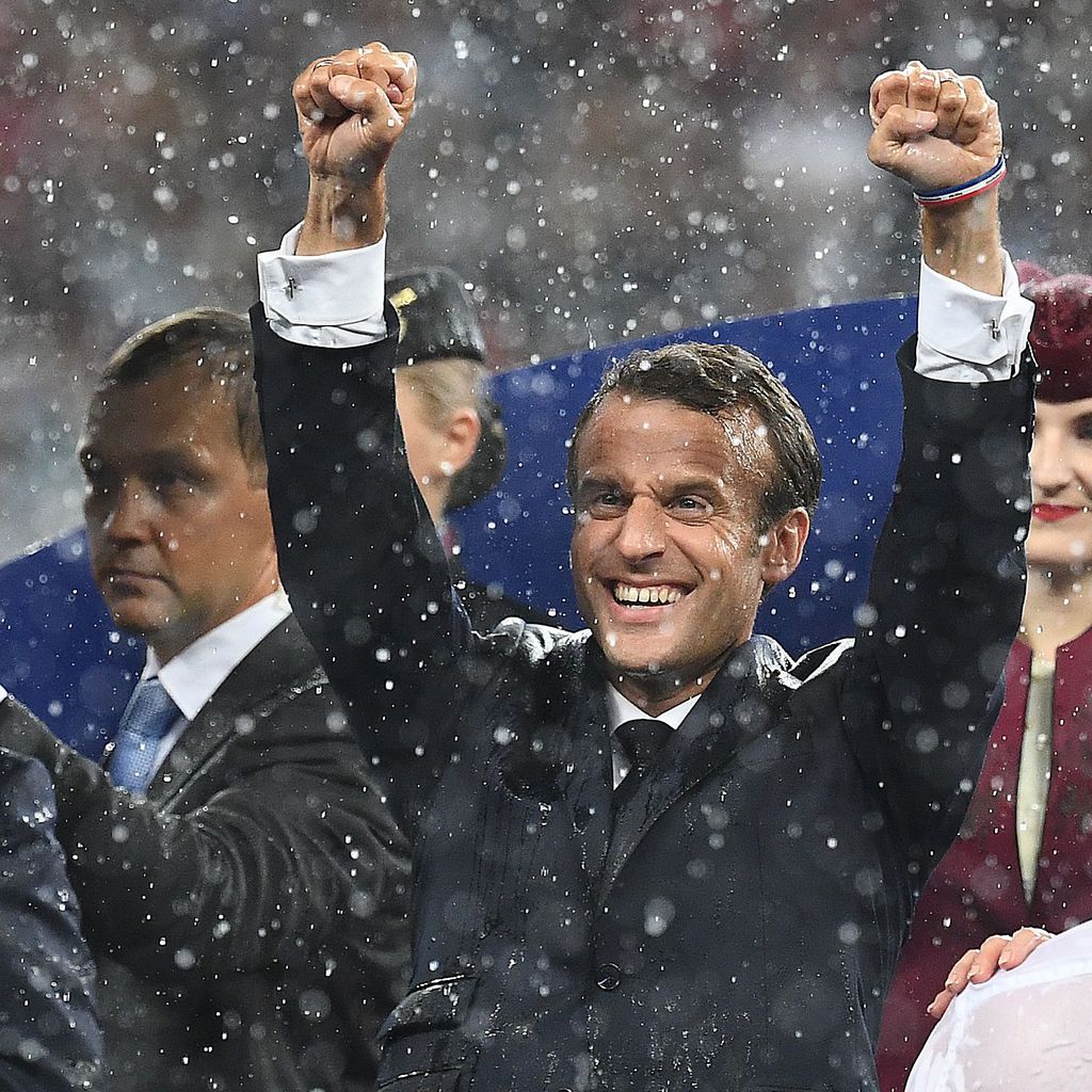 Wladimir Putin und Emmanuel Macron nach dem WM-Finale 2018