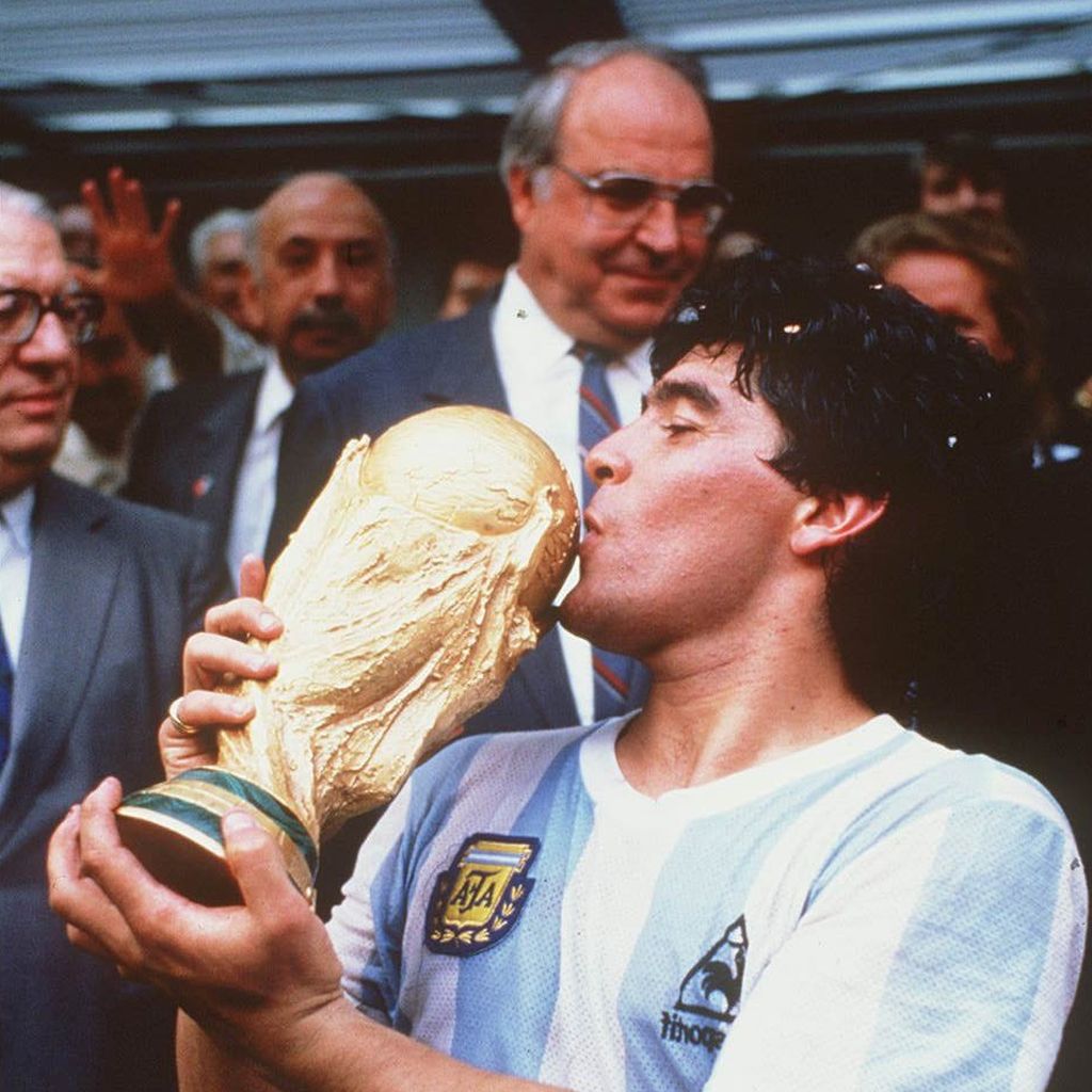 Helmut Kohl, Fußball-WM und Diego Maradona