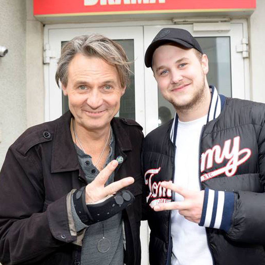 Wolfgang Bahro und Felix van Deventer am GZSZ-Set