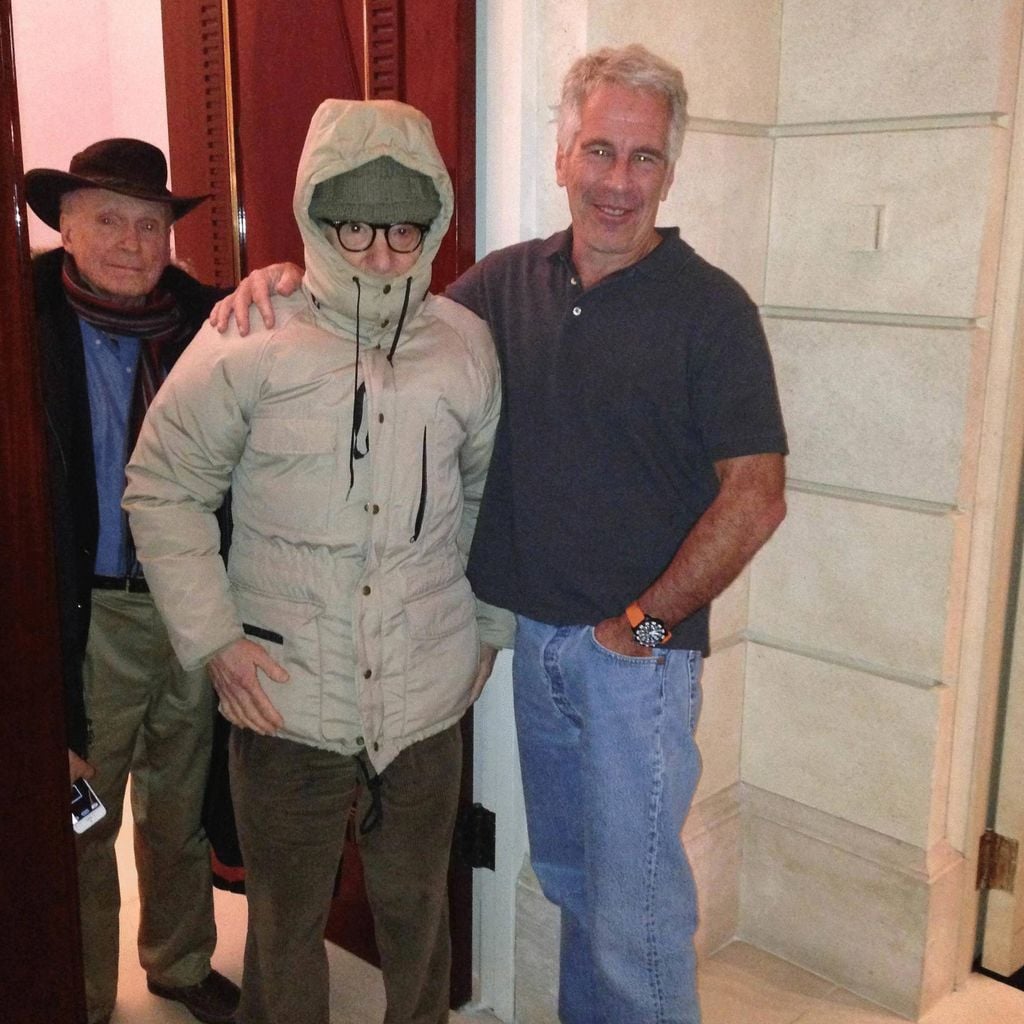 Woody Allen und Jeffrey Epstein in Epsteins Anwesen