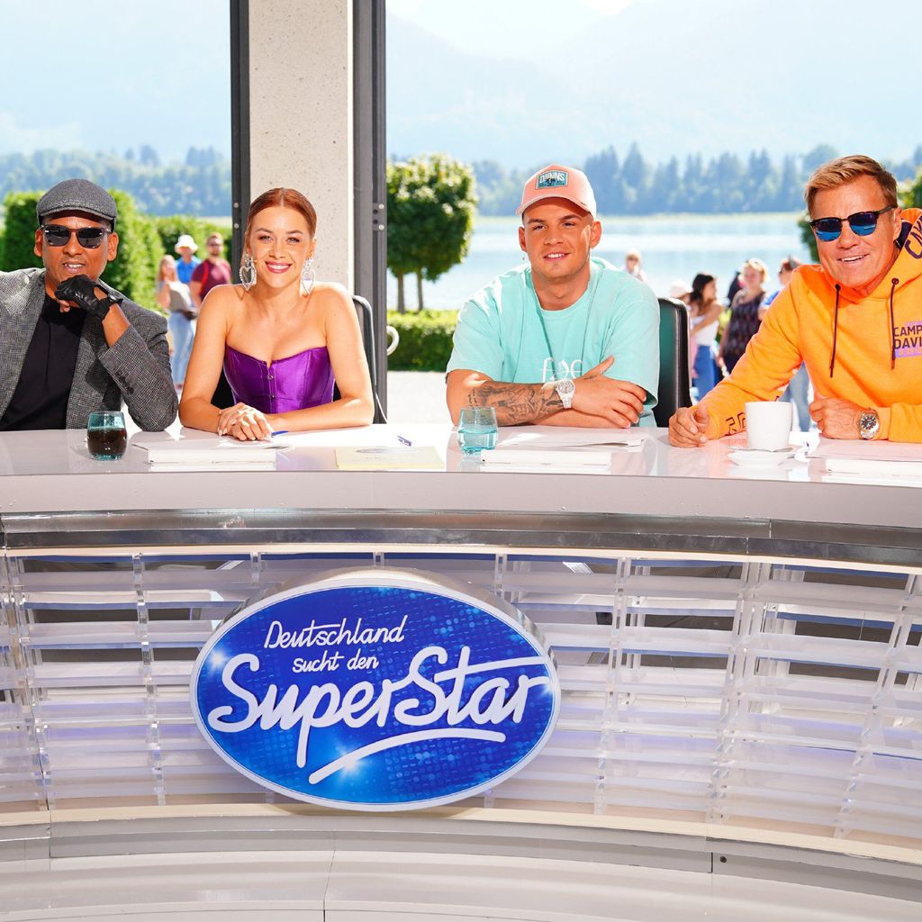 Xavier Naidoo, Oana Nechiti, Pietro Lombardi und Dieter Bohlen bei DSDS