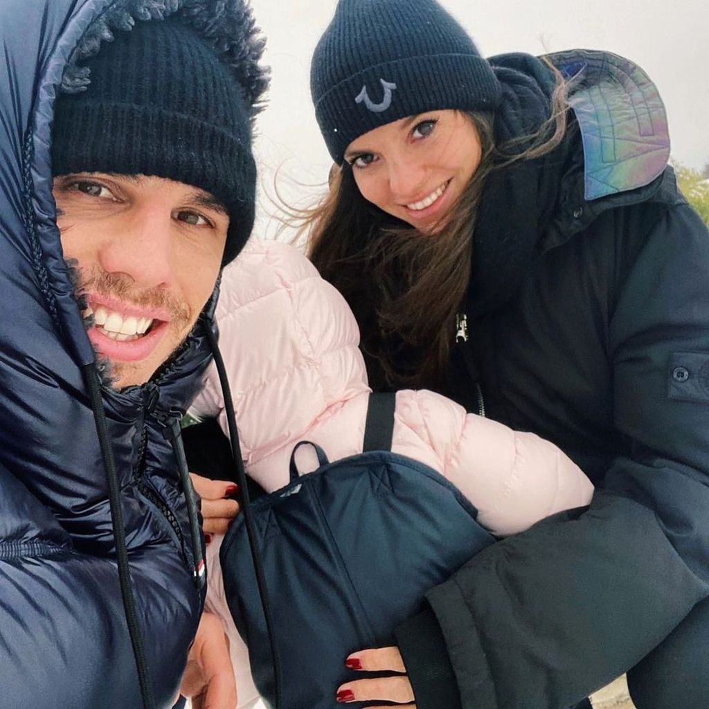 Yann Sommer mit seiner Familie im Februar 2021