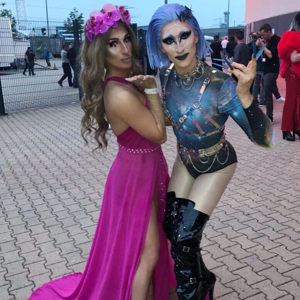 Yonce Banks und Vava Vilde beim Finale von "Germany's next Topmodel" 2018