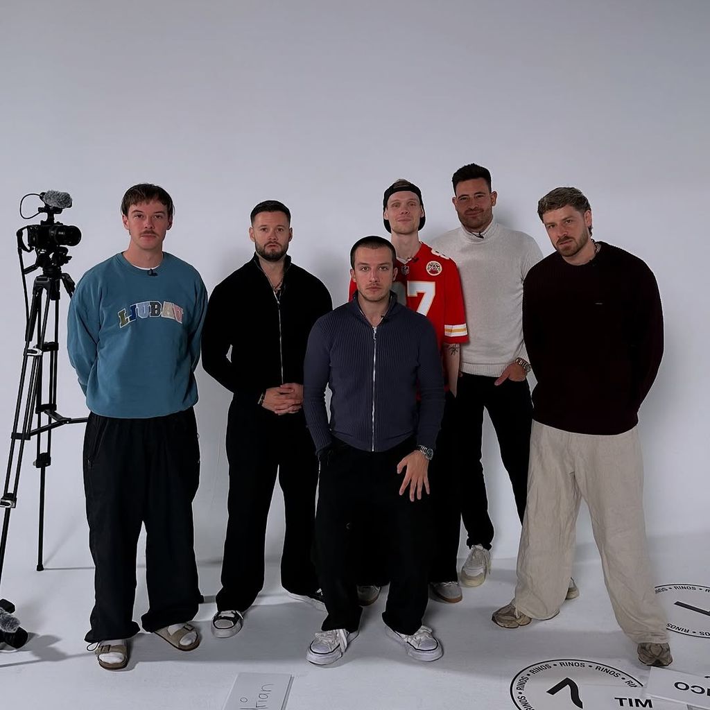 YouTuber-Gruppe "Die Rinos" mit Inscope21, Tim Gabel, Sascha, Marc Eggers, Rewi und Gast Aditotoro