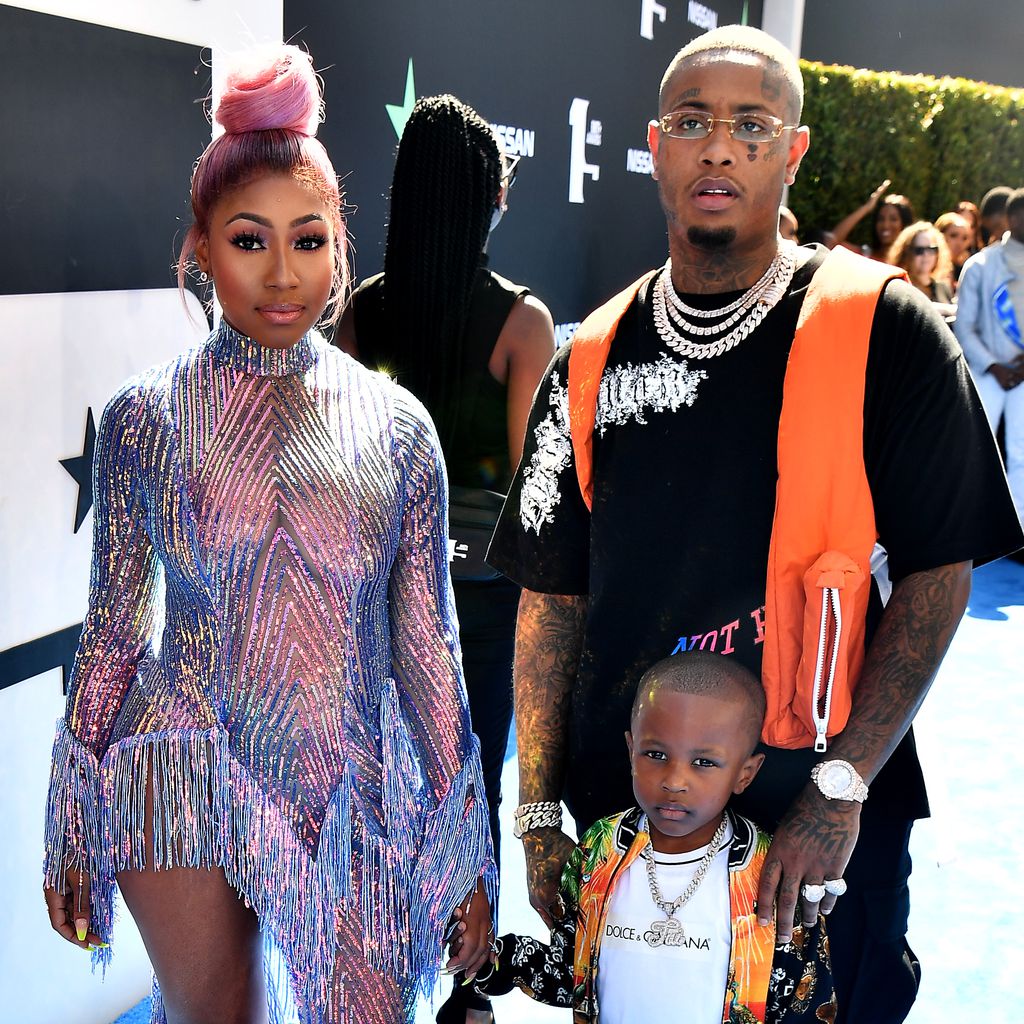 Yung Miami und Southside mit ihrem Sohn Jai Wiggins Jr. bei den BET Awards 2019