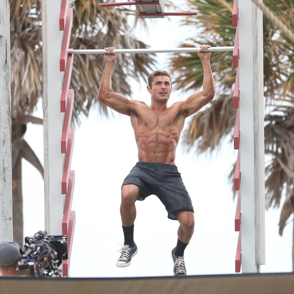 Zac Efron am Set von Baywatch, 2016