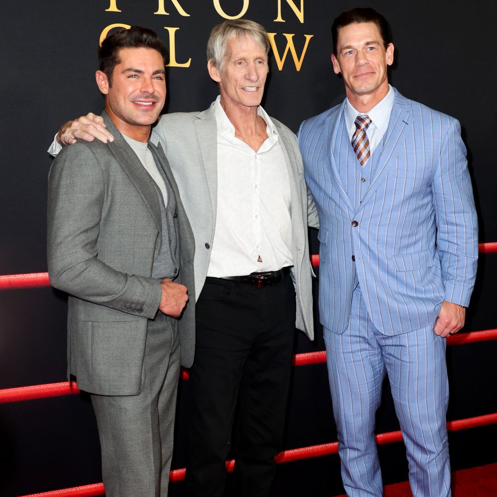Zac Efron, Kevin Von Erich und John Cena im Dezember 2023