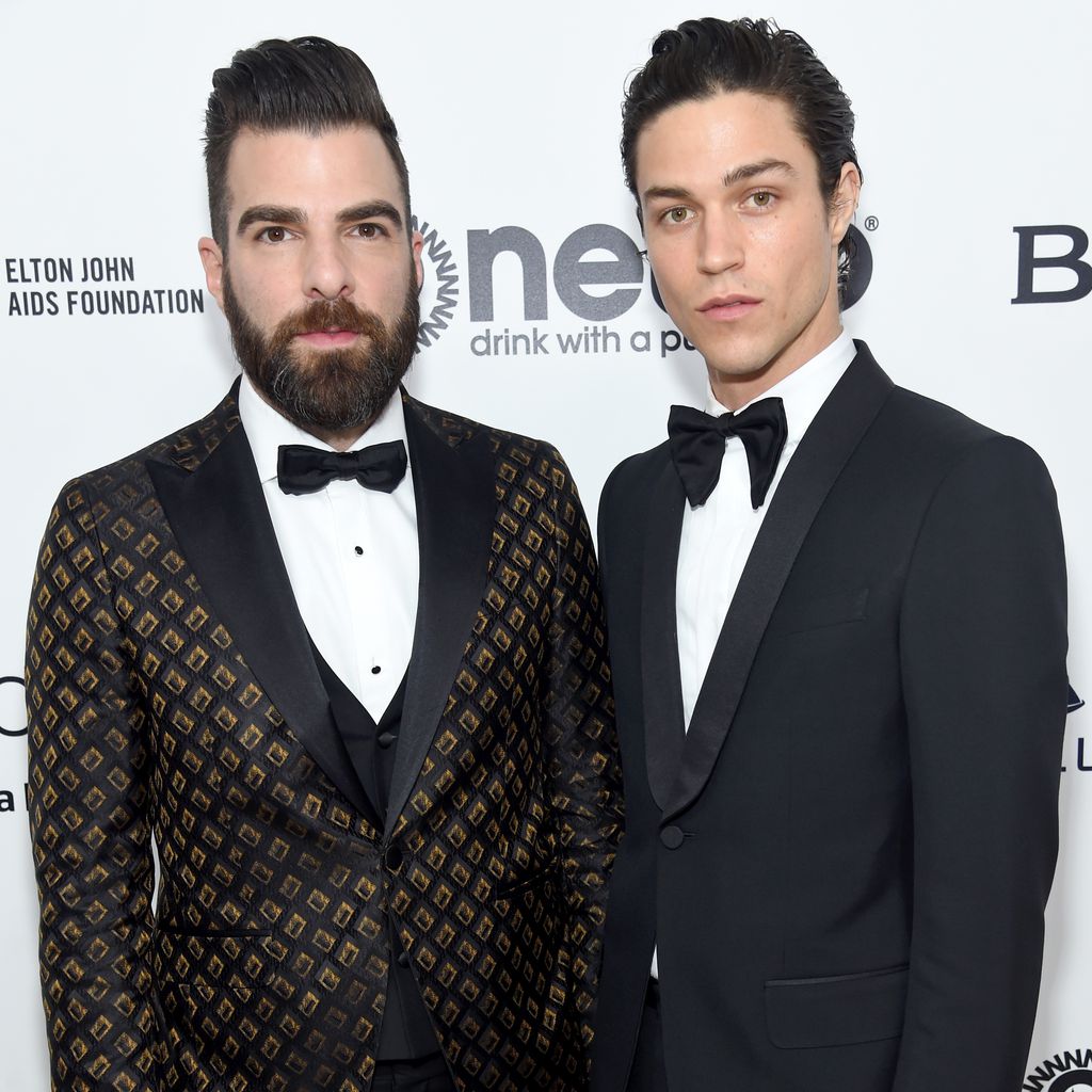 Zachary Quinto & Miles McMillan bei der "Elton John AIDS Foundation's Academy Awards Viewing Party"