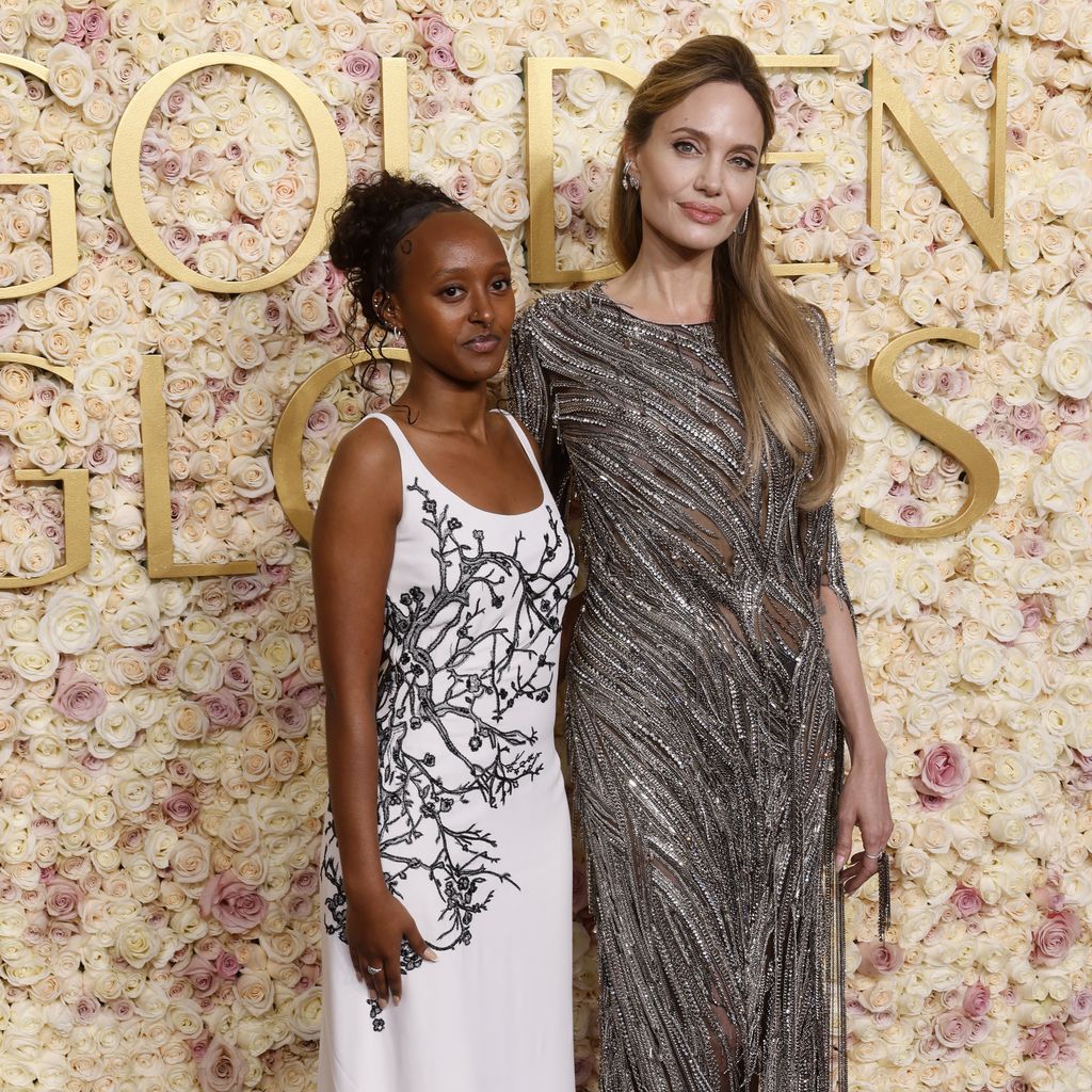 Angelina und Zahara auf dem roten Teppich der Golden Globe Awards 2025