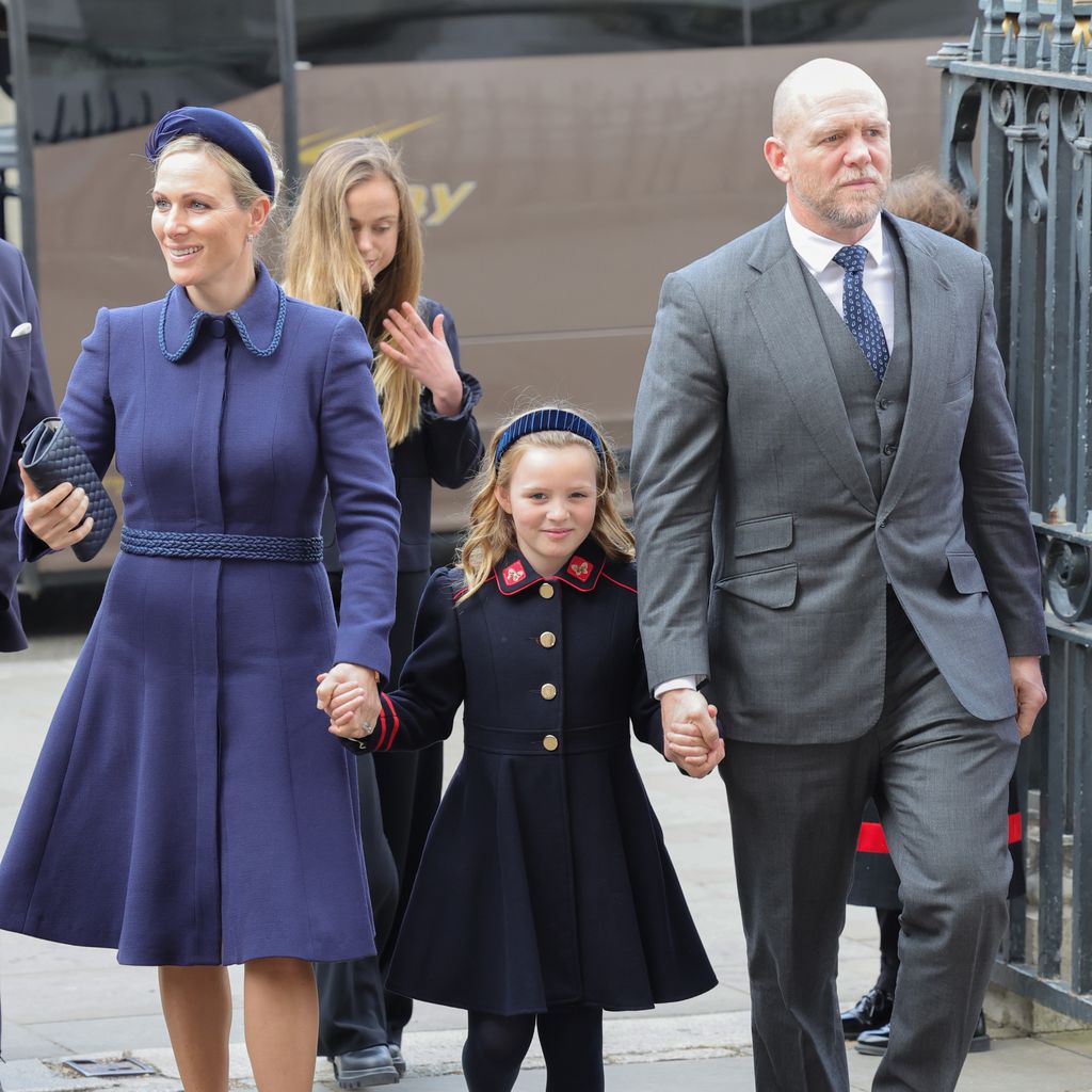 Zara Tindall, Mia Grace Tindall und Mike Tindall