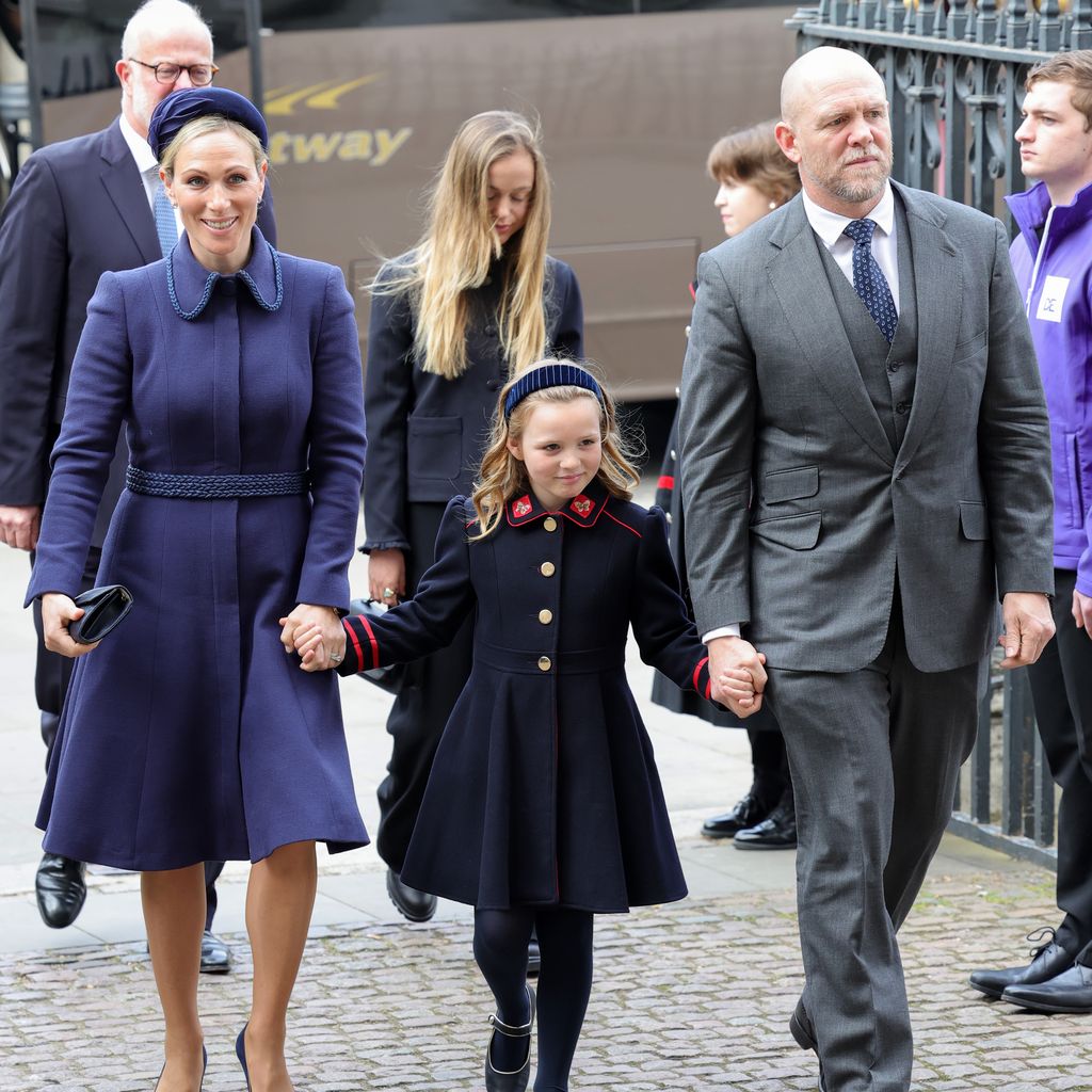 Zara und Mike Tindall und ihre Tochter Mia, März 2022