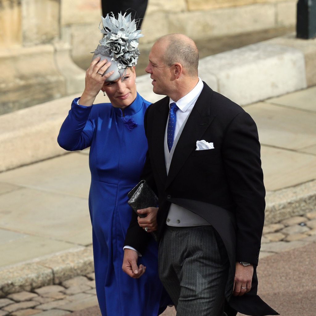 Zara und Mike Tindall an Prinzessin Eugenie und Jack Brokksbanks Hochzeit im Oktober 2018