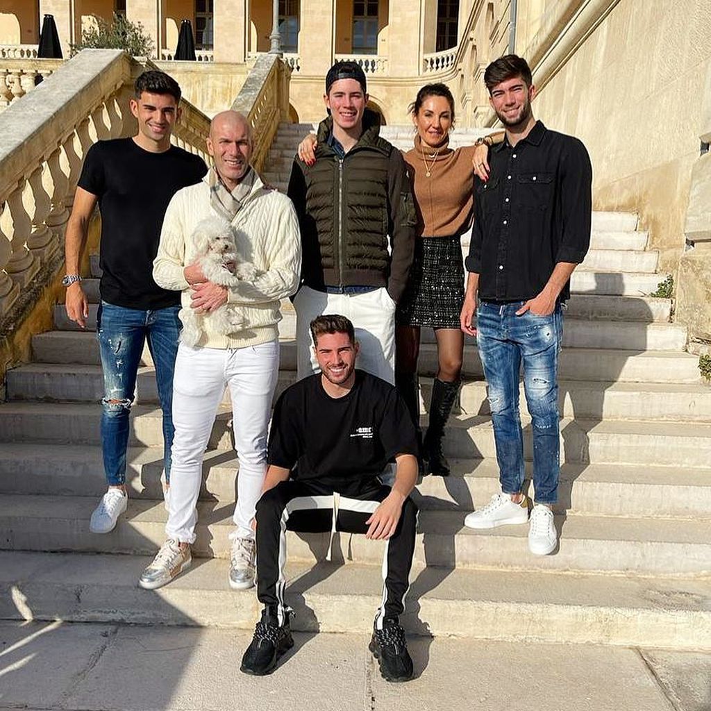 Zinedine Zidane mit seiner Familie