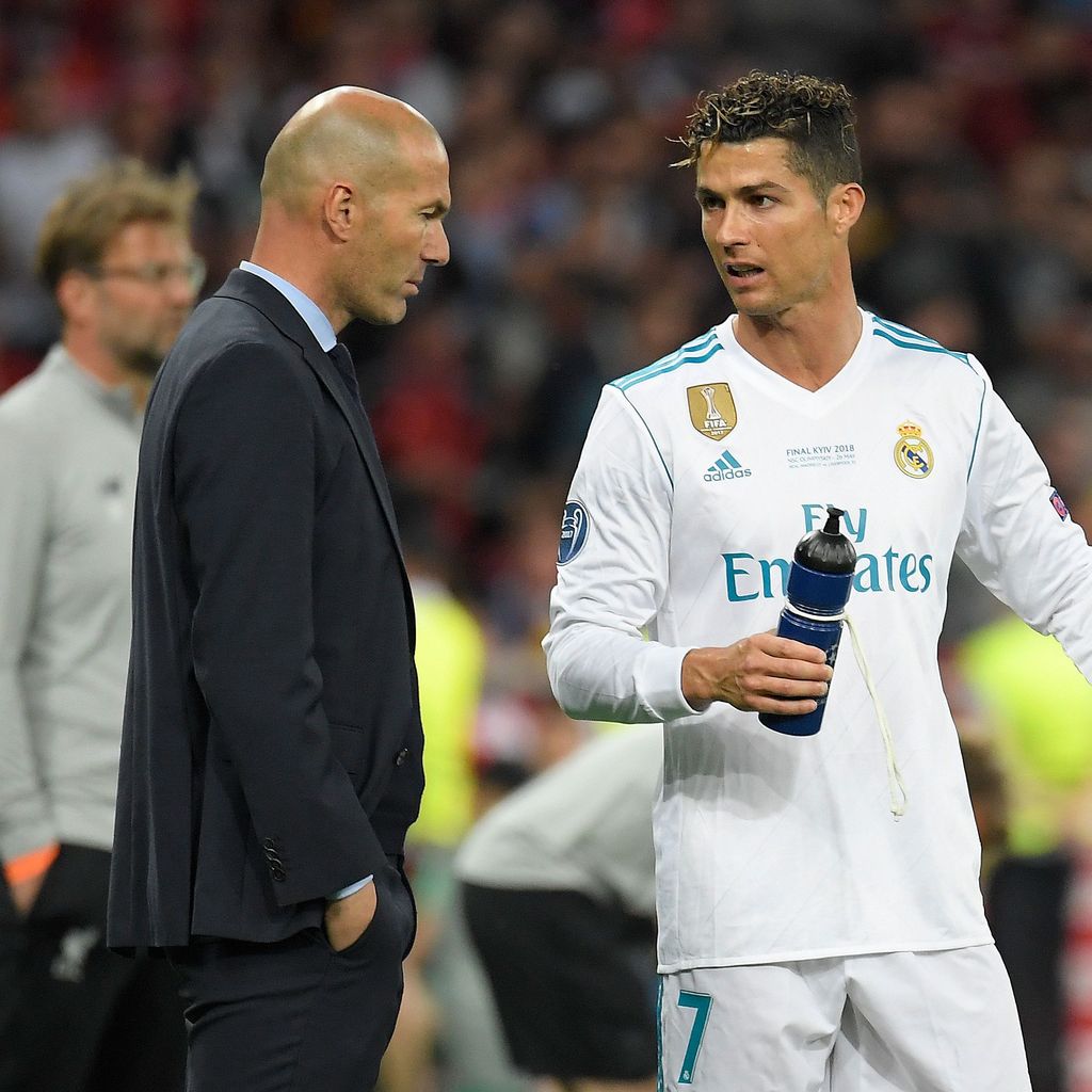 Zinedine Zidane und Cristiano Ronaldo beim Champions-League-Finale 2018