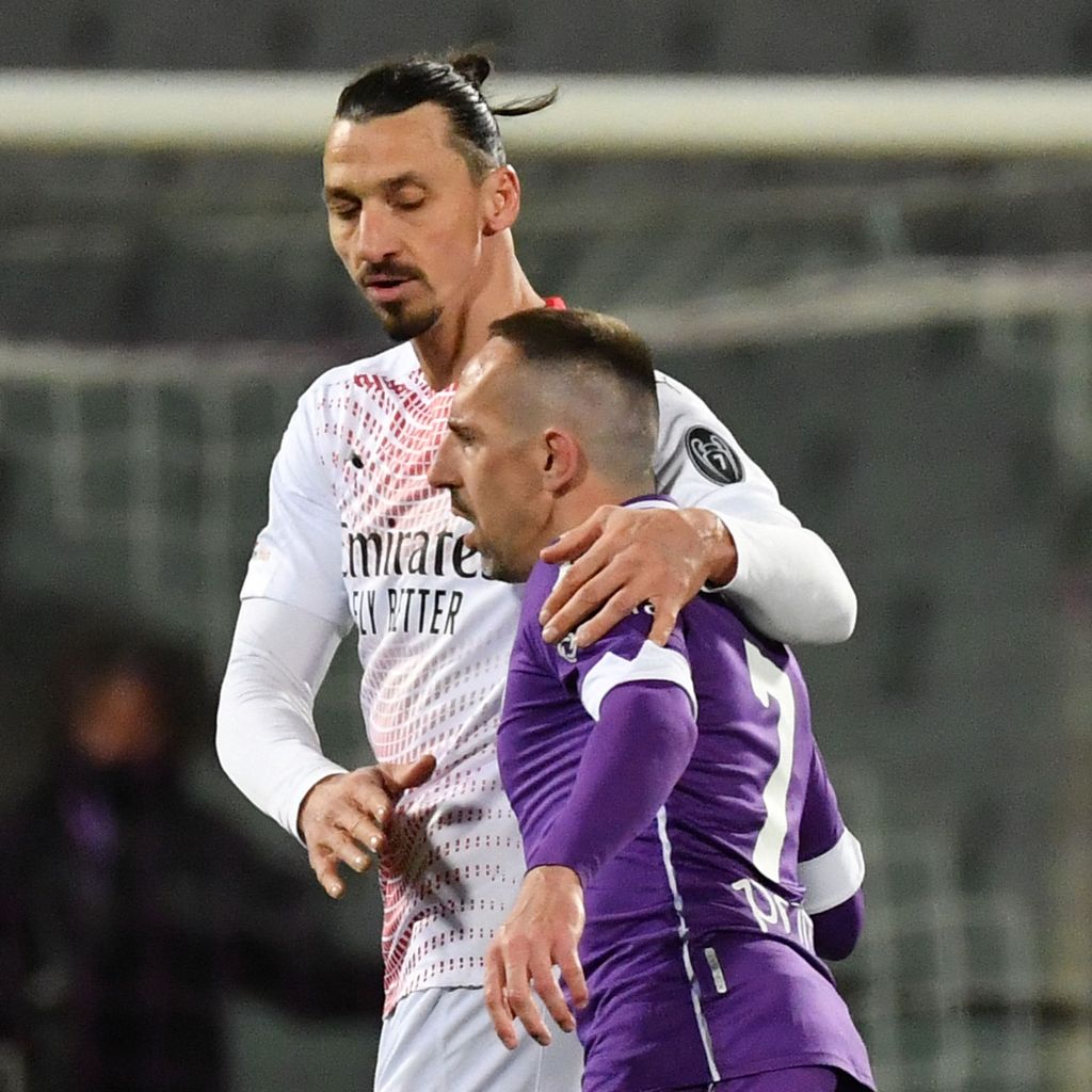 Zlatan Ibrahimovic und Franck Ribéry, März 2021