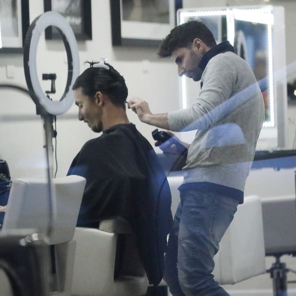 Zlatan Ibrahimovic mit seinem Friseur