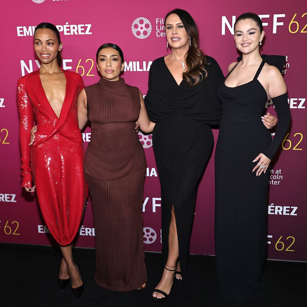 Zoe Saldana, Adriana Paz, Karla Sofia Gascon und Selena Gomez bei "Emilia Pérez"-Premiere, 2024