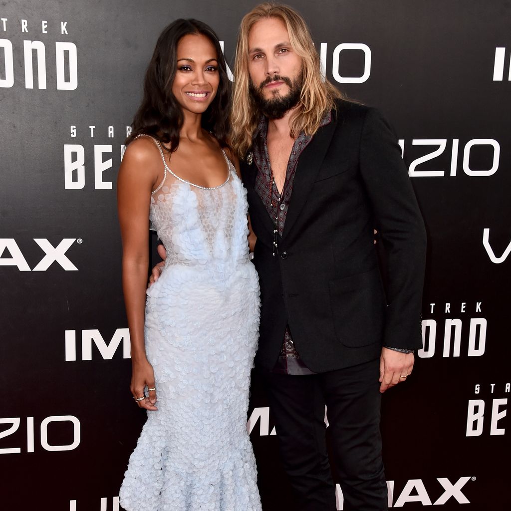 Zoe Saldana mit ihrem Ehemann Marco Perego