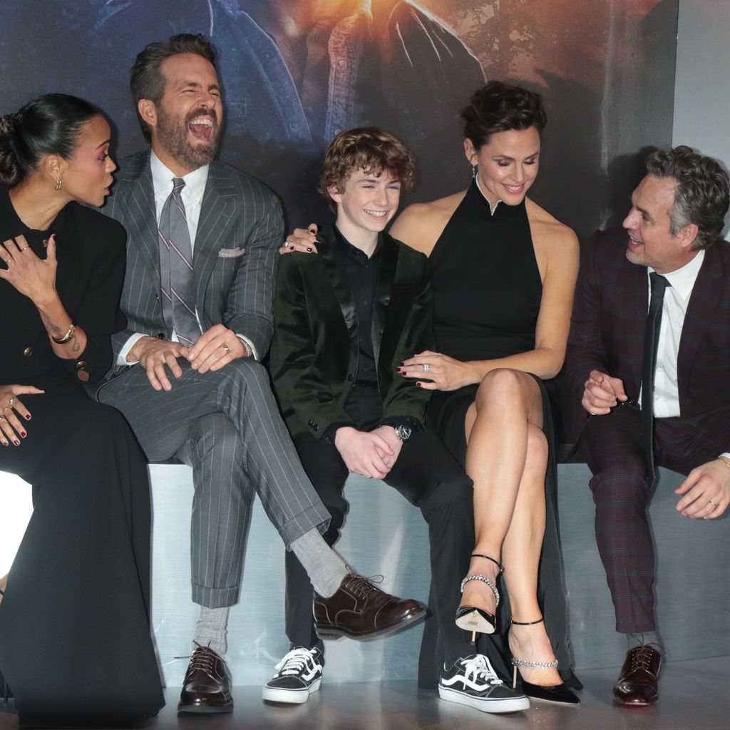 Zoe Saldana, Ryan Reynolds, Walker Scobell, Jennifer Garner und Mark Ruffalo