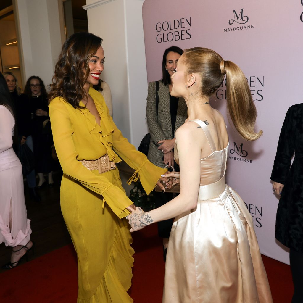 Zoe Saldaña und Ariana Grande beim Golden-Globe-Lunch, 2024