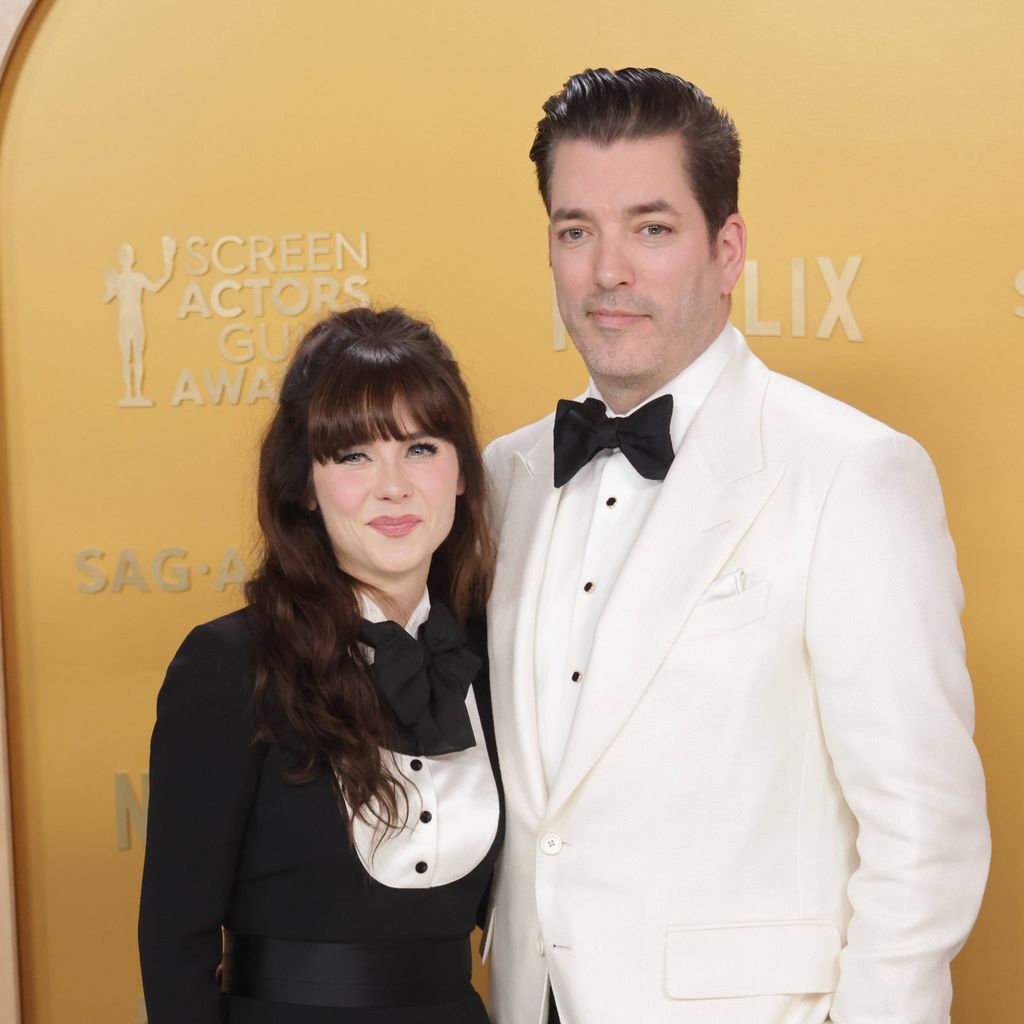 Bei den SAG Awards: Zooey Deschanel und Jonathan Scott auf dem Roten Teppich in Los Angeles
