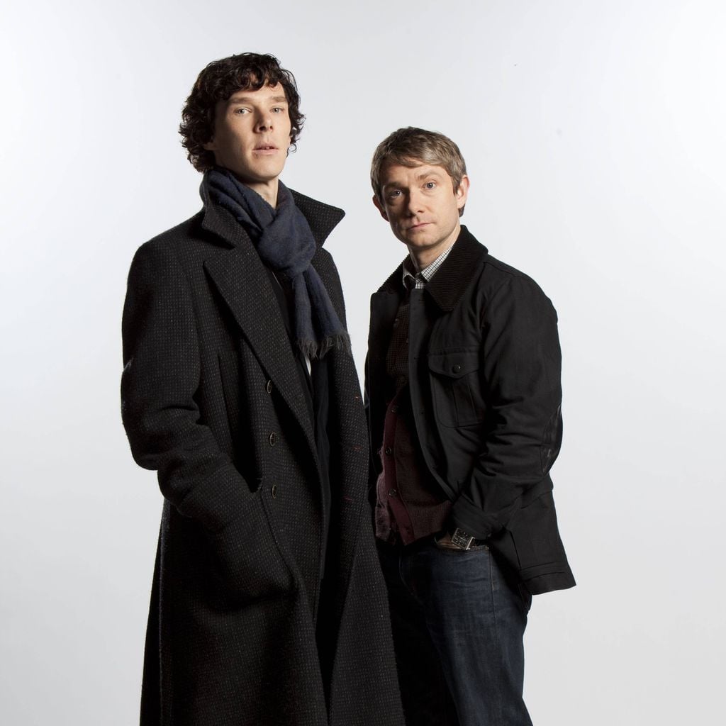 Benedict Cumberbatch und Martin Freeman als Sherlock Holmes und Dr. Watson aus dem BBC-Format "Sherlock"