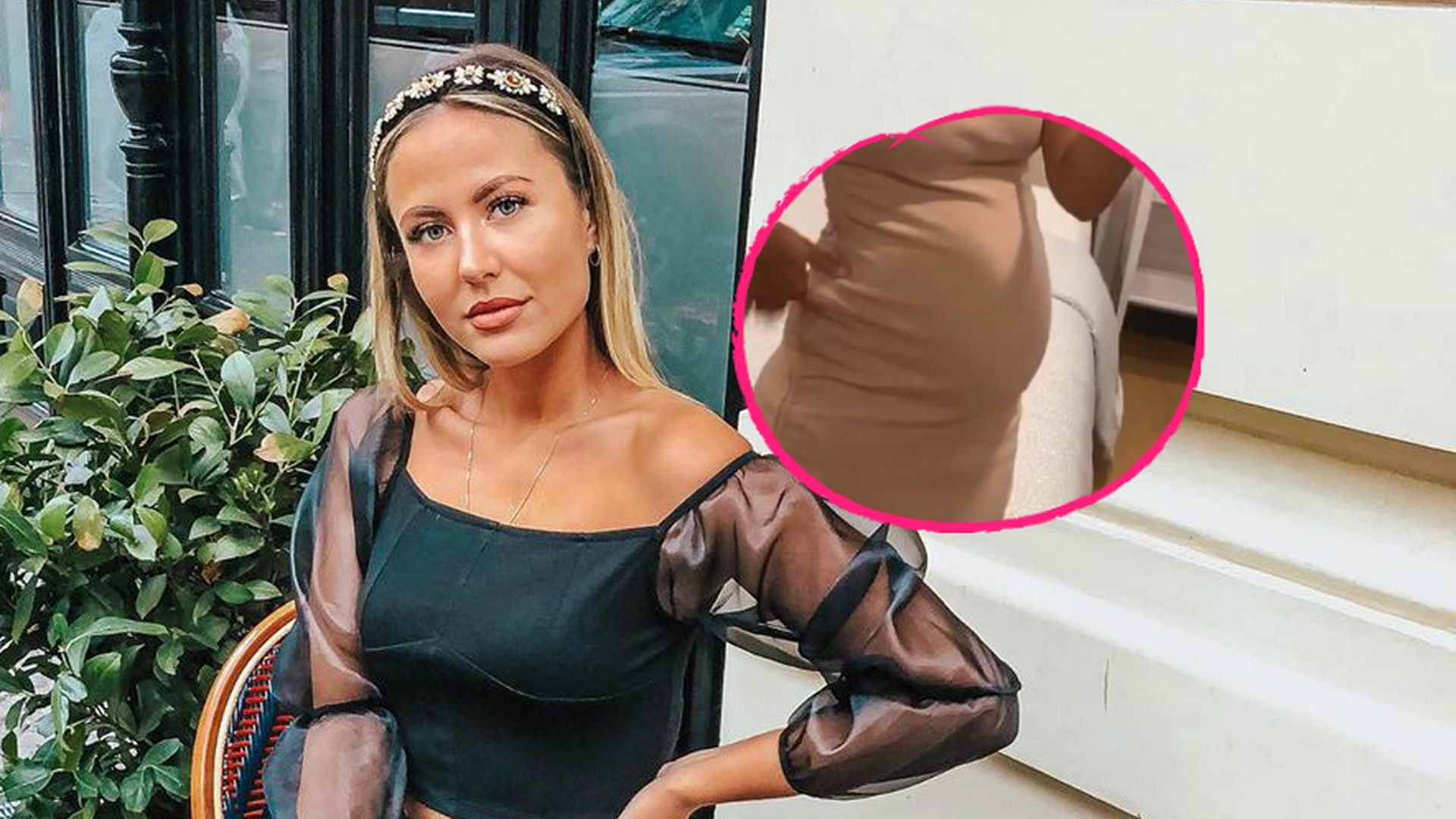 Achter Monat Bauch von Bachelor Girl Lina Özgenç ist riesig