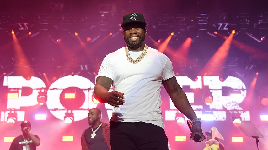 50 Cent während eines Konzerts in New York