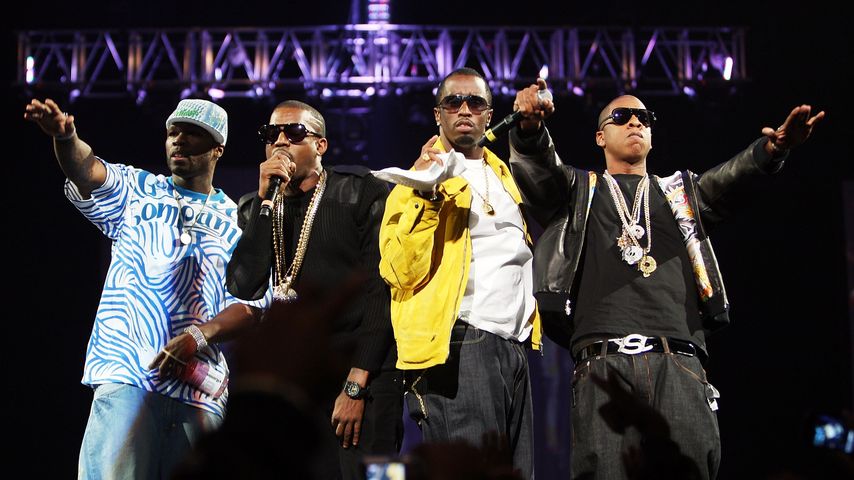 50 Cent, Kanye West, P. Diddy und Jay Z, August 2007