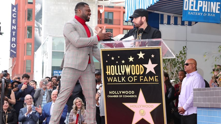 50 Cent und Eminem bei der "Walk of Fame"-Zeremonie in Hollywood im Januar 2020