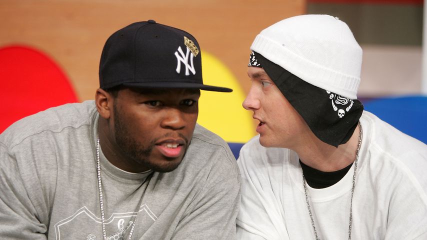 Rapper 50 Cent und Eminem, New York 2006