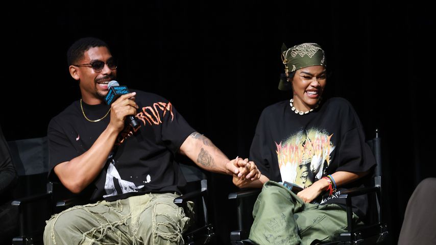 Aaron Pierre und Teyana Taylor bei der Amazon-Music-Premiere von Teyana Taylors Kurzfilm "Escape Room" in Culver City