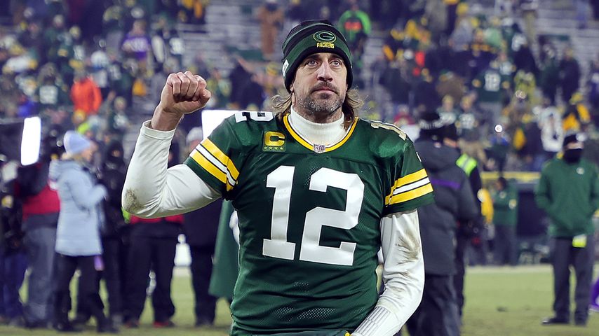 Der Football-Star Aaron Rodgers im Januar 2022