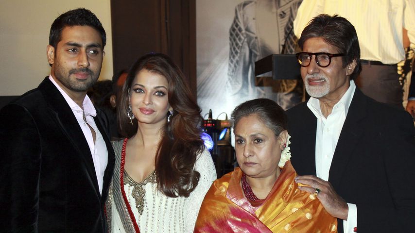 Abhishek Bachchan, Aishwarya Rai Bachchan, Jaya Bachchan und Amitabh Bachchan, August 2010