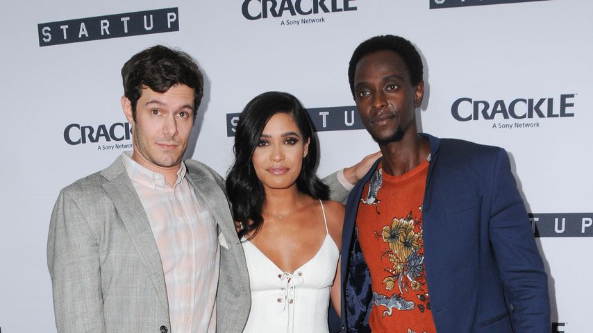Adam Brody, Otmara Marrero und Edi Gathegi bei der "StartUp"-Premiere, August 2016