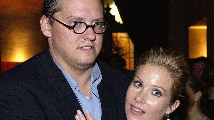Adam McKay und Christina Applegate bei der Aftershow-Party zu "Anchorman" im Hollywood Roosevelt Hotel, 28. Juni 2004