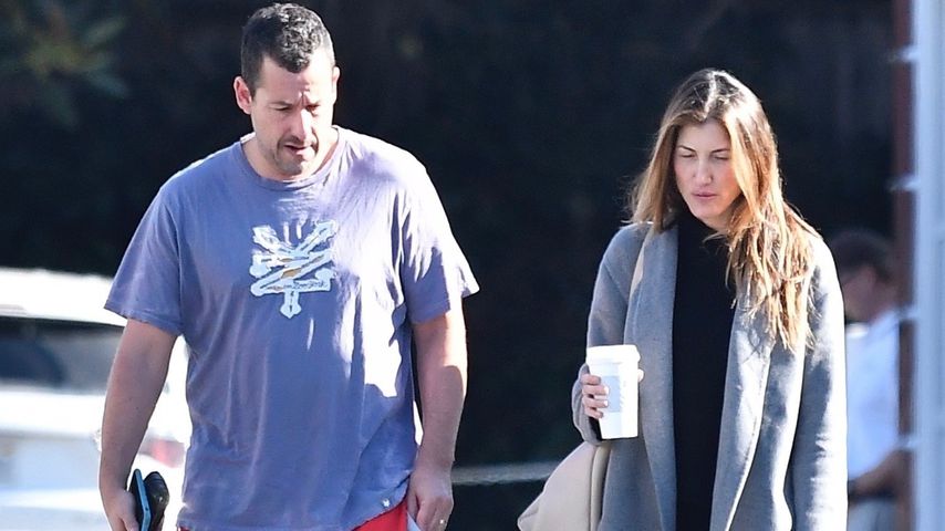 Adam Sandler mit seiner Frau Jackie in Brentwood