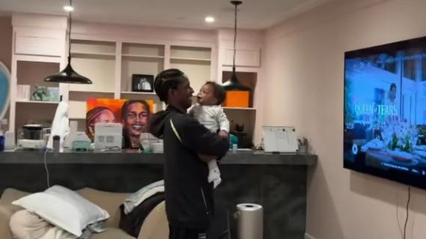 A$AP Rocky mit seinem Sohn Riot, August 2024