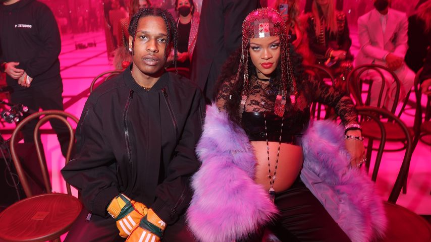 A$AP Rocky und Rihanna bei der Fashion Week in Mailand 2022