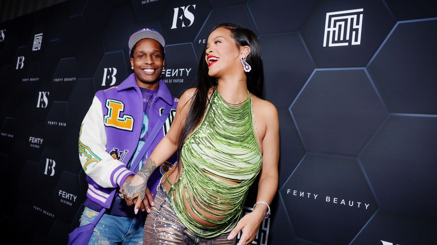 A$AP Rocky und Rihanna bei einem Event von Fenty Beauty in Los Angeles, Februar 2022