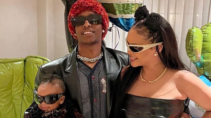 A$AP Rocky und Rihanna mit ihrem Baby