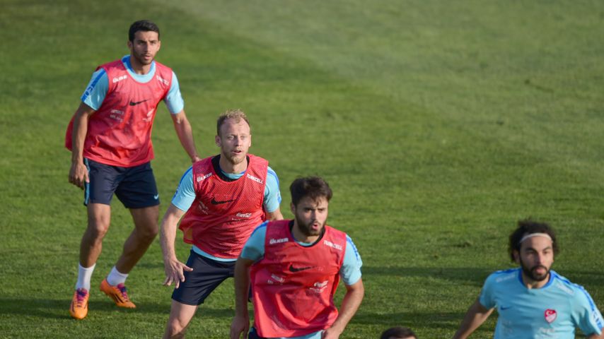 Ahmed Calik beim Training mit der türkischen Nationalelf