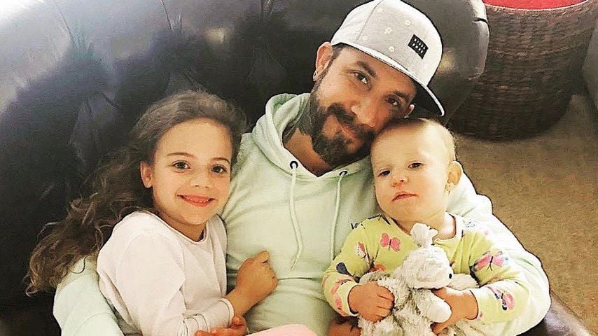 AJ McLean mit seinen Töchtern Ava und Lyric im September 2020