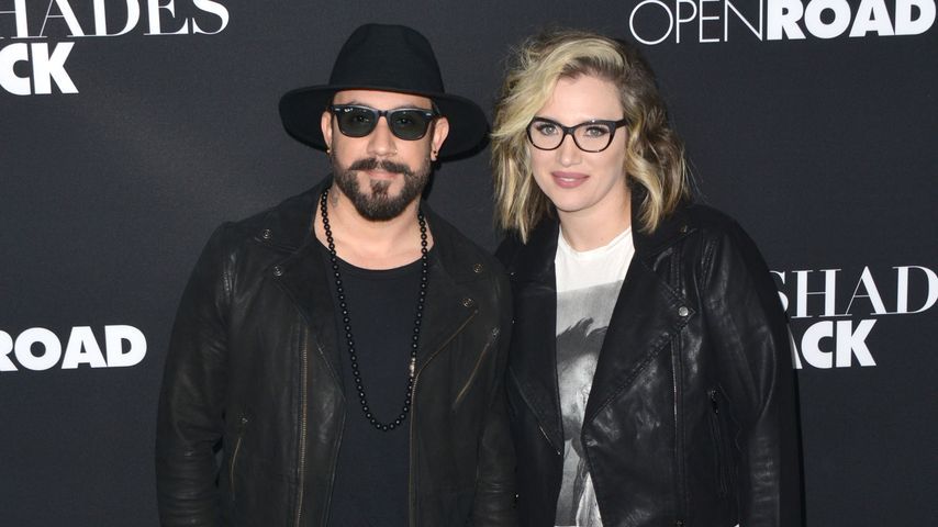 AJ McLean mit seiner Partnerin Rochelle, 2016