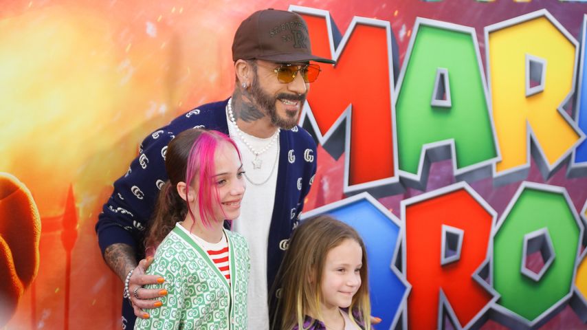 AJ McLean und seine Töchter Ava und Lyric, April 2023