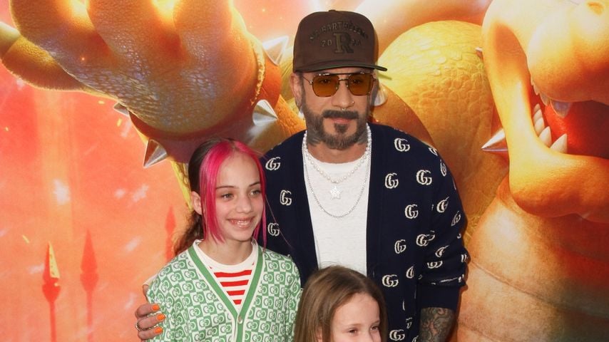 AJ McLean und seine Töchter Ava und Lyric, April 2023