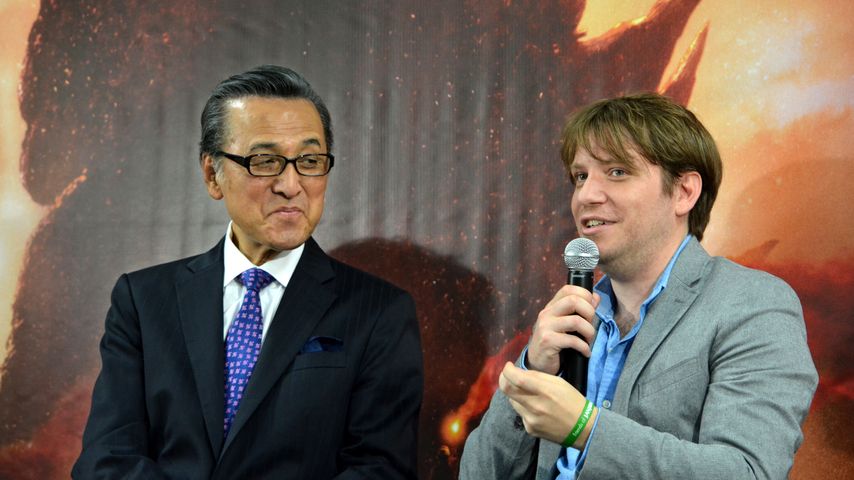 Akira Takarada und Gareth Edward, Schauspieler und Regisseur des Godzilla-Films von 2014
