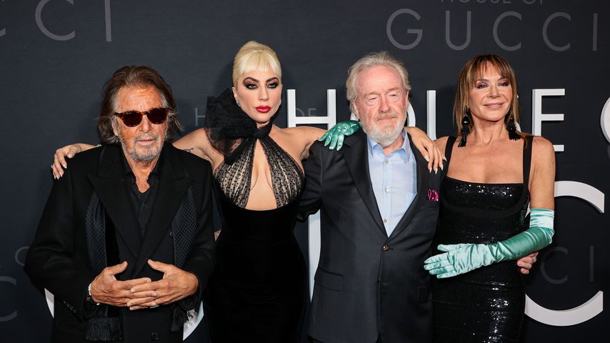 Al Pacino, Lady Gaga, Ridley Scott und Giannina Facio bei der "House of Gucci"-Premiere