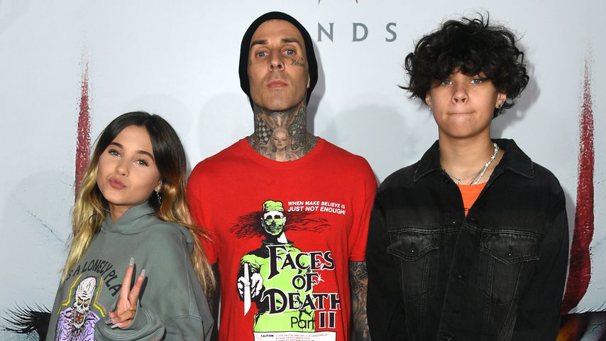 Alabama Luella Barker, Travis Barker und Landon Asher Barker, 2019
