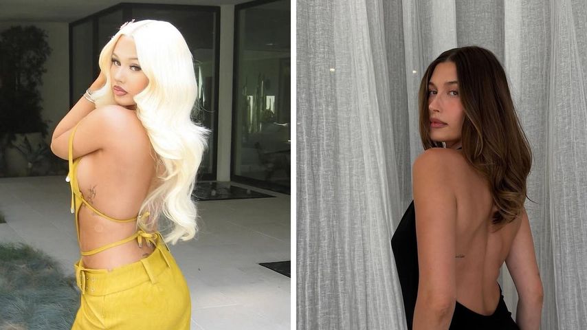 Collage: Alabama Luella Barker und Hailey Bieber